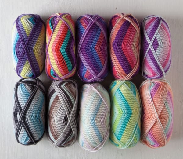 Knit Picks Felici self-striping sock yarn - NEW - Toucan x 2