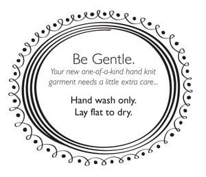 Free Printable Care Label from Knit Picks