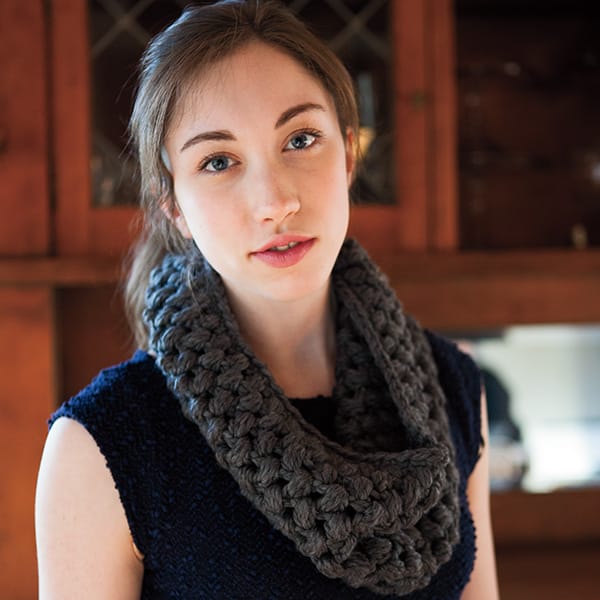Free Quick Crohet Patterns - Puff Stitch Cowl from knitpicks.com