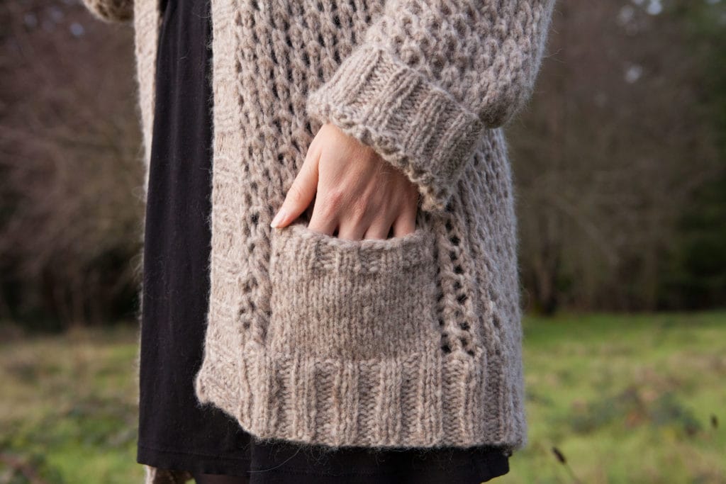 Patterns for Alpaca Yarn - Pontos Cardigan in Wonderfluff - KnitPicks.com