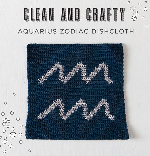 Free Crochet Zodiac Dishcloth - Aquarius from knitpicks.com
