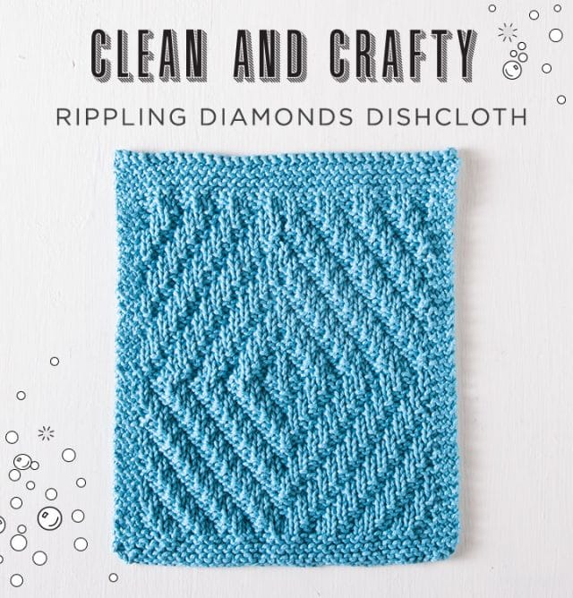 Free Knit Dishcloth Pattern - Rippling Diamonds from knitpicks.com
