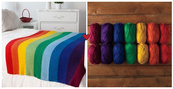 Free Rainbow Knit Blanket Pattern from KnitPicks.com