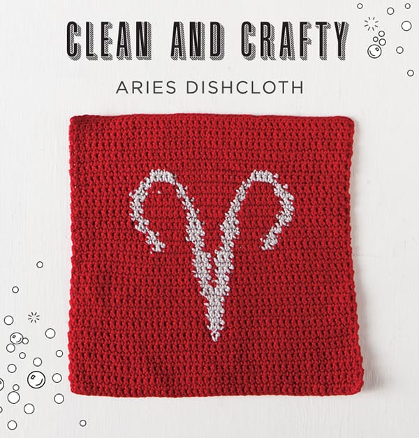 Free Aries Crochet Pattern - Zodiac Dishcloth from Knit Picks