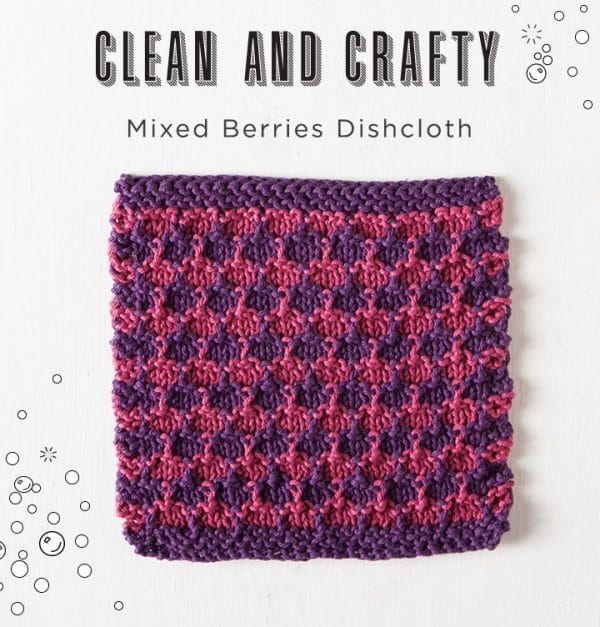Free Dishcloth Pattern - Mixed Berries Dishcloth from knitpicks.com