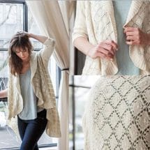 Romantic Knits - The Caddington Wrap knit pattern at www.knitpicks.com