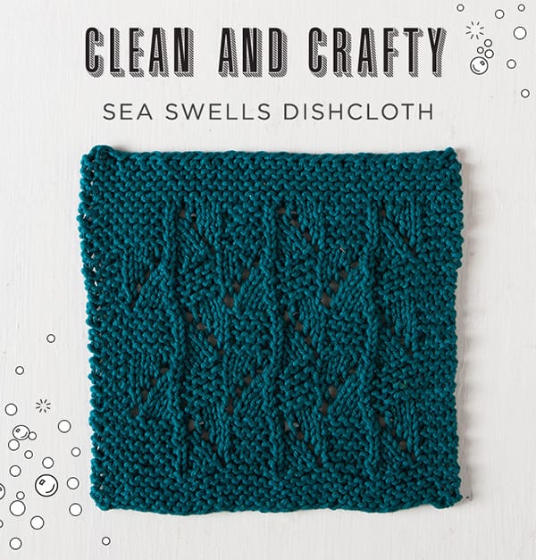 Free Garter Lace Dishcloth - Sea Swells from knitpicks.com