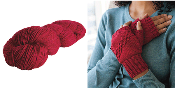 Oblique Cabled Mitts from knitpicks.com