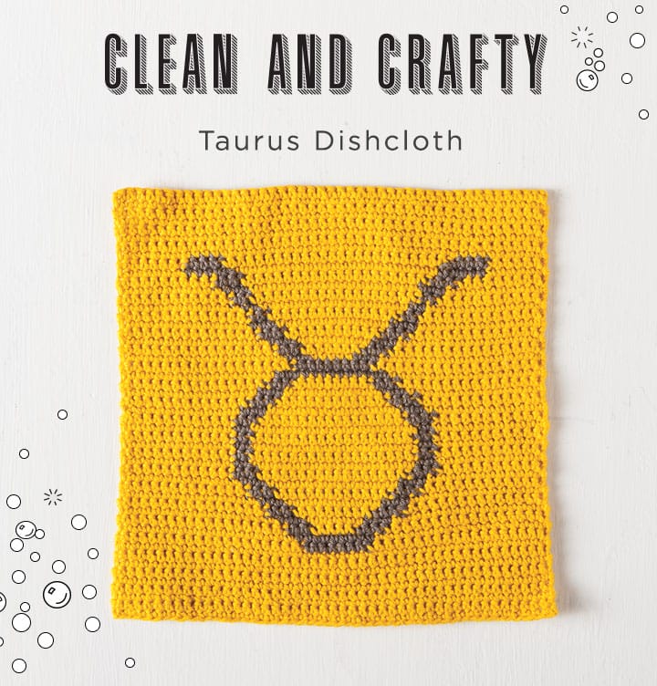 Free Taurus Crochet Pattern - Zodiac Dishcloth from Knit Picks