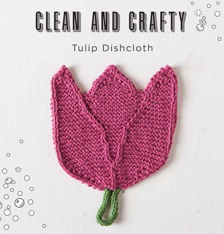 Free Tulip Dishcloth Pattern from knitpicks.com