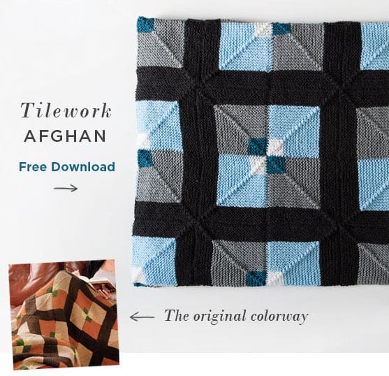 tilework afghan pattern at knitpicks.com