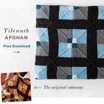 tilework afghan pattern at knitpicks.com