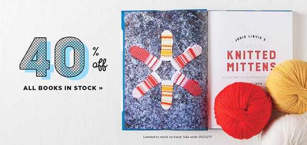 Knit Picks Book Sale - save 40% off all books in stock from knitpicks.com