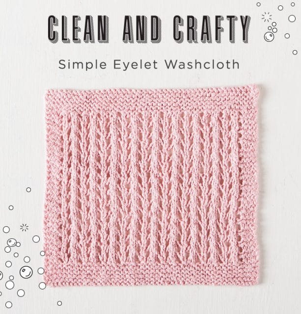 Free Simple Eyelet Washcloth Pattern from knitpicks.com