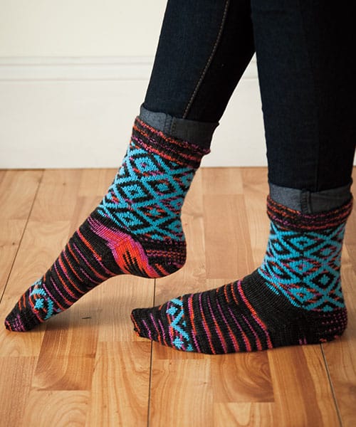 Geometric Diamond Socks