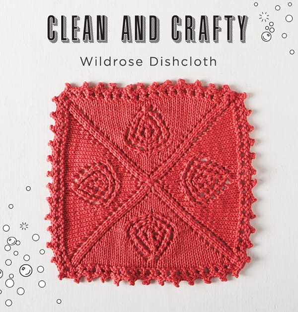 Free Wildrose Dishcloth Pattern by Kalurah Hudson from Knit Picks
