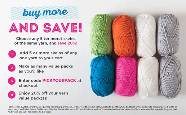 Yarn Value Pack Sale - Pick your own value pack & save 20% at knitpicks.com