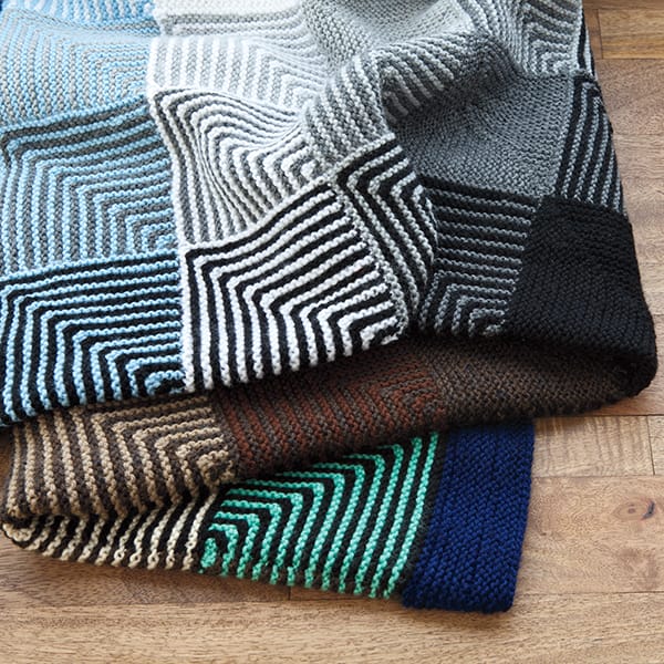 Hue Shift Afghan - Decor Colorway from Knit Picks