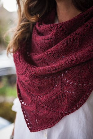 Knit Picks Collection Luxurious Lace - Fuchsia Crescent Shawl