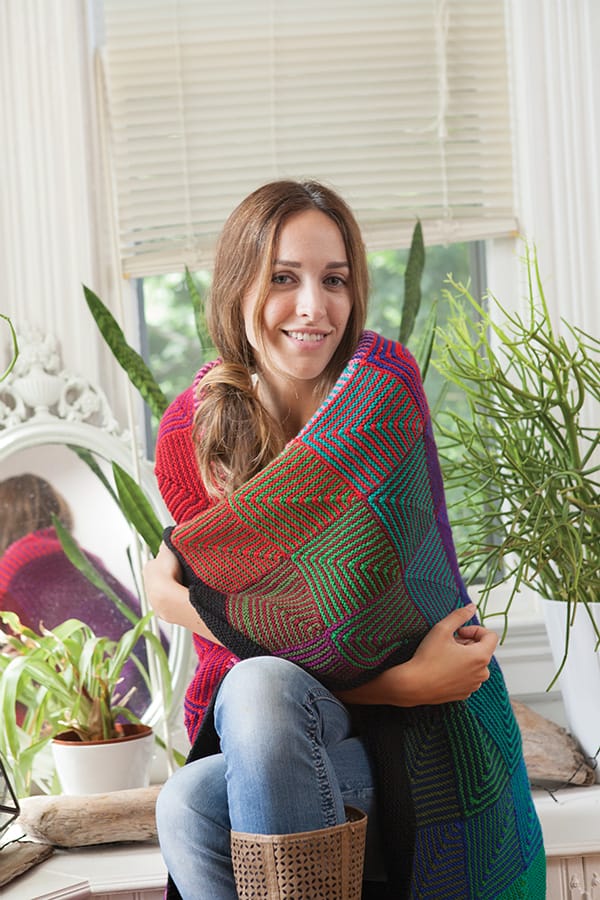 Hue Shift Afghan - Jewel Colorway from Knit Picks