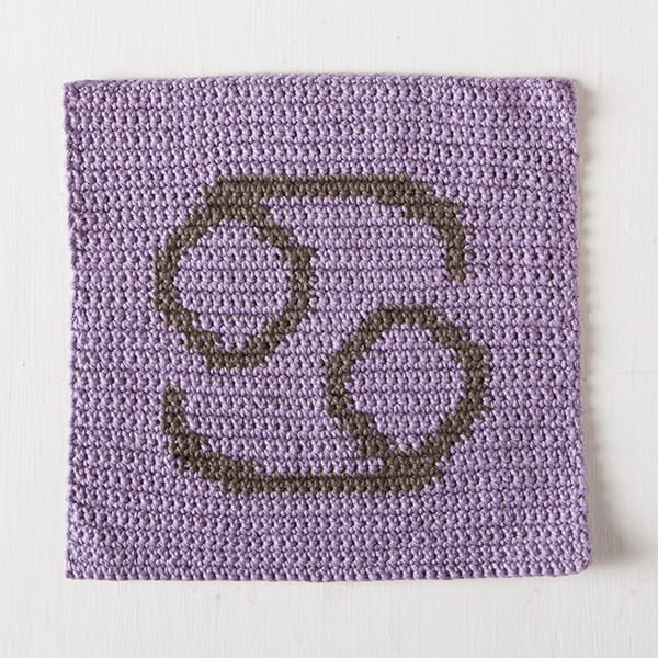 Free Cancer Crochet Pattern Zodiac Dishcloth from Knit Picks