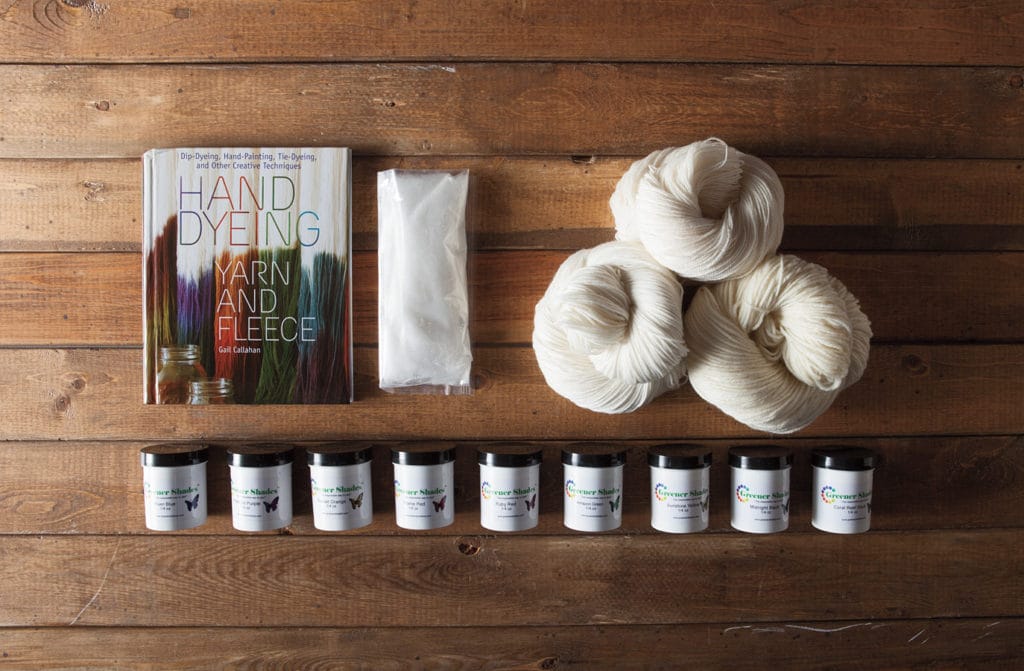 Dying Yarn - Greener Shades Beginner Yarn Dyeing Kit from Knit Picks