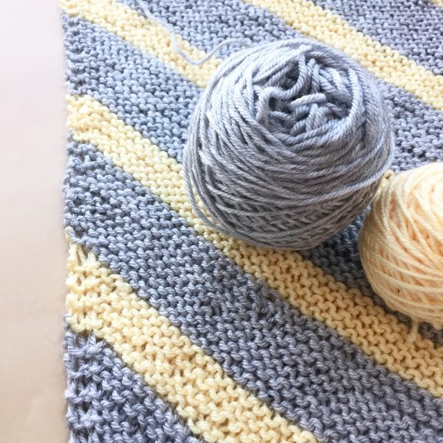 Free Easy Stripes Blanket knit pattern from Knit Picks