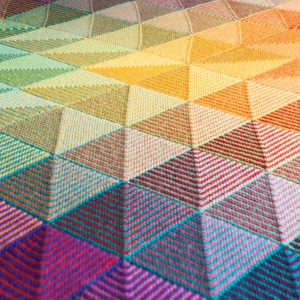 Hue Shift Afghan - Rainbow version from Knit Picks