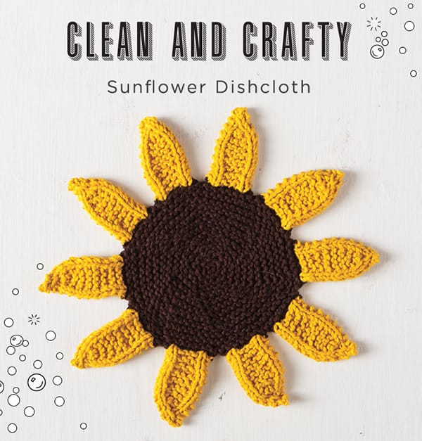 Free Sunflower Dishcloth Pattern from knitpicks.com