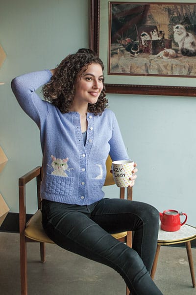 Knit Picks Podcast: Sweater Week - Pocket Ride Cardigan picked up set-in sleeve sweater knitting pattern