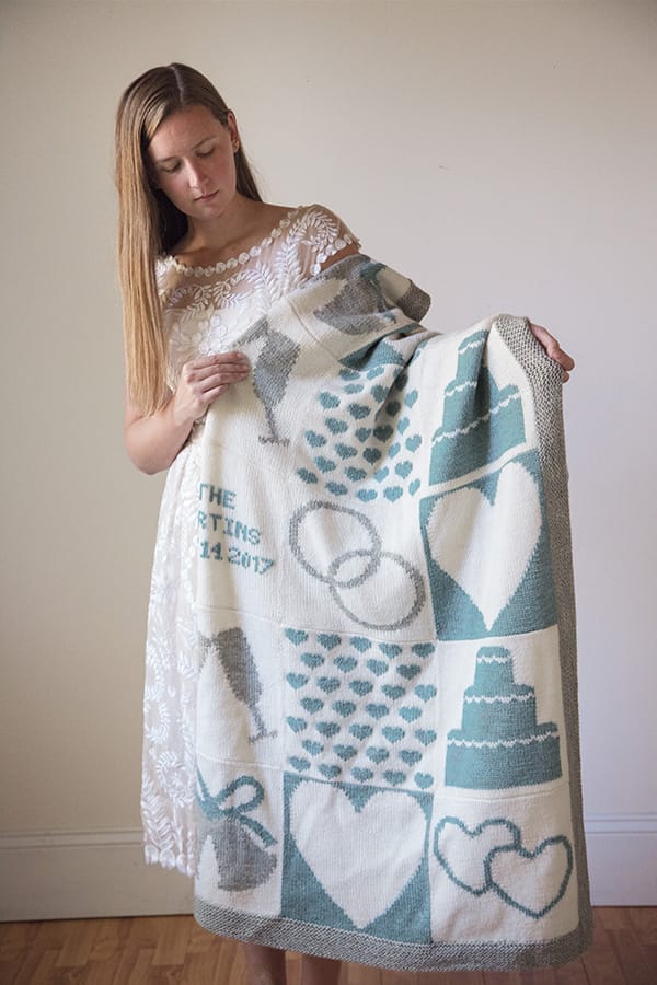 Wedding Blanket idea from Milestones & Memories from knitpicks.com