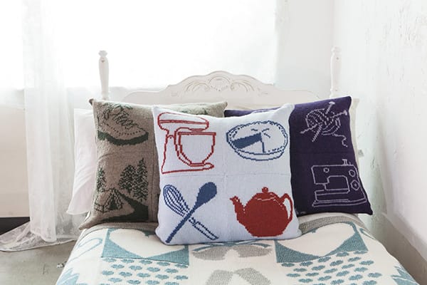 Hobby pillow ideas from Milestones & Memories from knitpicks.com
