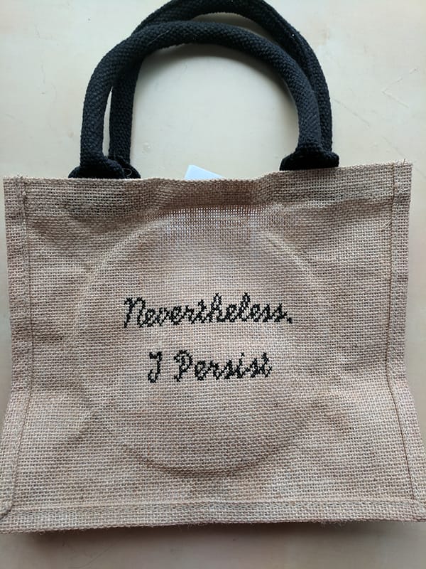 Summer Tote Kit: Nevertheless, I Persist from Subversive Cross Stitch