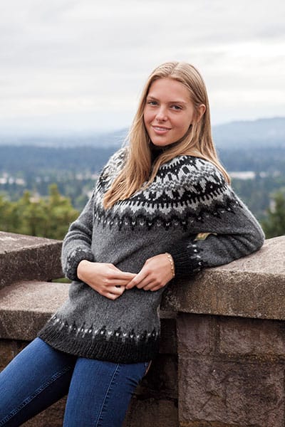 Knit Picks Podcast, Episode 263: Captivating Colorwork Collections - Eldfell Pullover Fair Isle colorwork yoke sweater knitting pattern