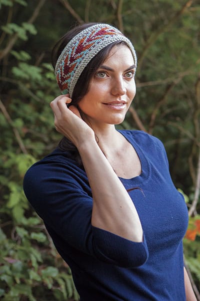 Knit Picks Podcast, Episode 263: Captivating Colorwork Collections - Arrows Headband, Fair Isle colorwork accessory knitting pattern
