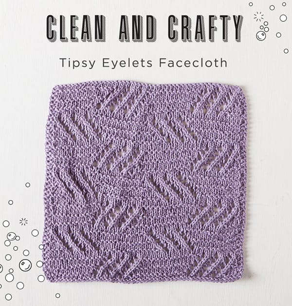 Free Tipsy Eyelets Facecloth from knitpicks.com