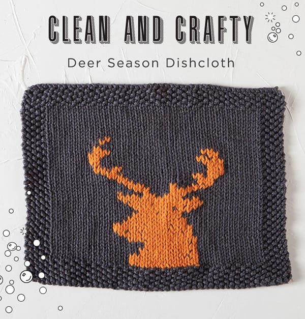 Free Deer Season Dishcloth from knitpicks.com