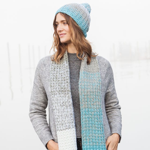 Gradient Hat and Scarf Set from KnitPicks.com
