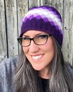 Knit Picks IDP Designer Interview, Deja Joy - Diamonds Beanie colorwork crochet hat pattern