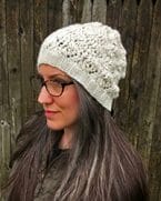 Knit Picks IDP Designer Interview, Deja Joy - Grace Beanie knitting lace hat pattern