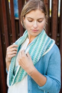 Knit Picks Podcast, Color Shift: Aphra Cowl - self striping mosaic slip stitch colorwork cowl knitting pattern