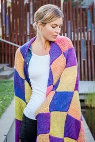 Knit Picks Podcast, Color Shift: Motley Entrelac Blanket - two color entrelac blanket throw afghan knitting pattern
