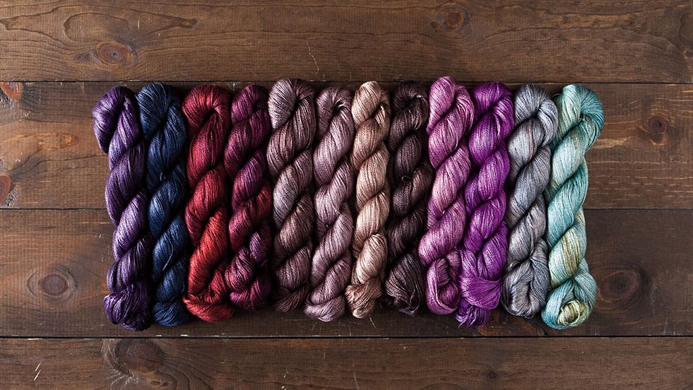 Knit Picks Luminance Hand Painted - tonal variegated 100% silk lace yarn