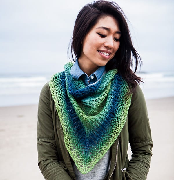 Free Shawlette Pattern - Caterpillar Shawlette from knitpicks.com