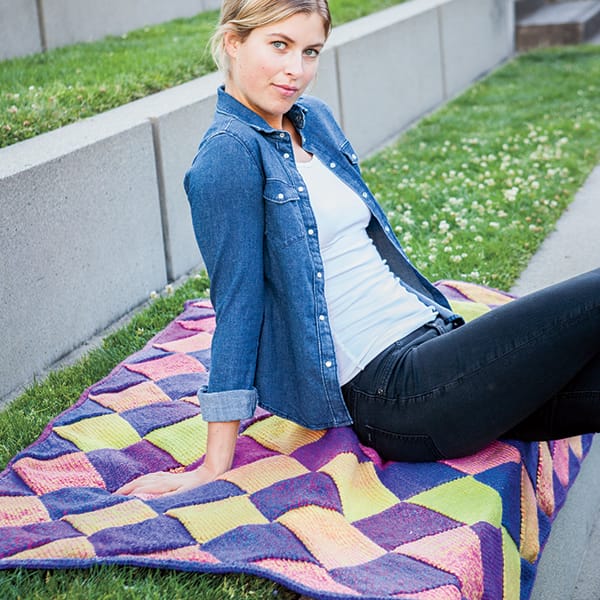 Motley Entrelac Blanket