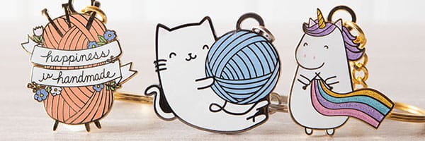 Stocking Stuffers - gifts for knitters and crafters, Knit Picks exclusive enamel keychains