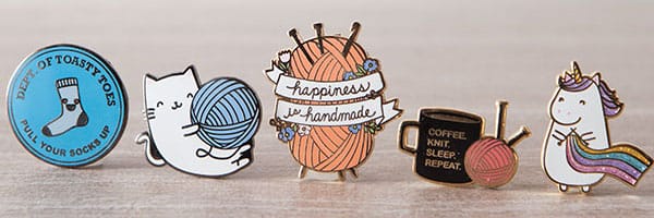 Stocking Stuffers - gifts for knitters and crafters, Knit Picks exclusive enamel pins