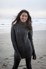 Knit Picks Podcast, Windward: Cable Collection: Julie's Sweater, cabled sweater knitting pattern