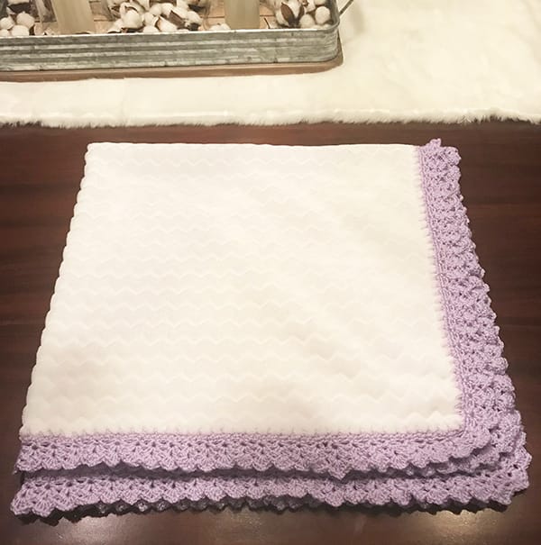 crocheted edge blanket