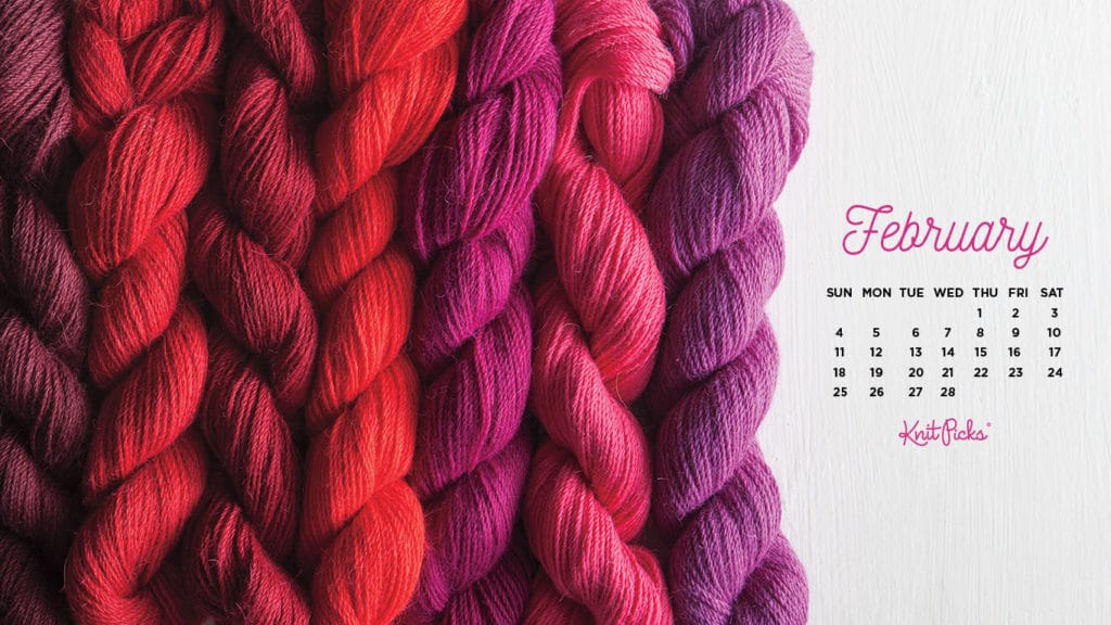 Free February Calendar from the Knit Picks Staff Blog